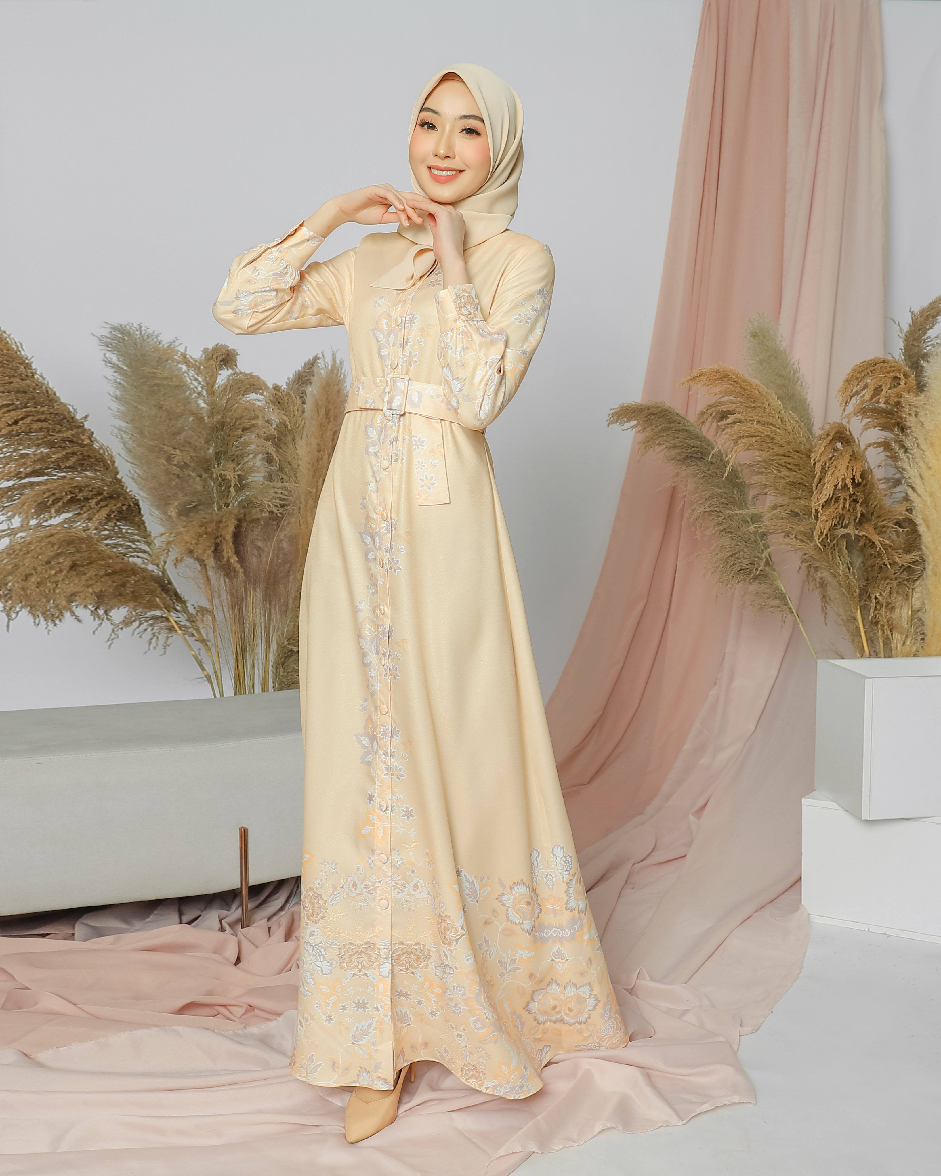 ONDRE DRESS - NUDE PEACH